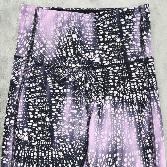 Champion Leggings Womens XS Purple Black DuoDry High Waist Crop Workout Yoga Gym - Picture 2 of 9